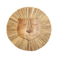 Wooden Lion Wall Decor - 1pc on a white background