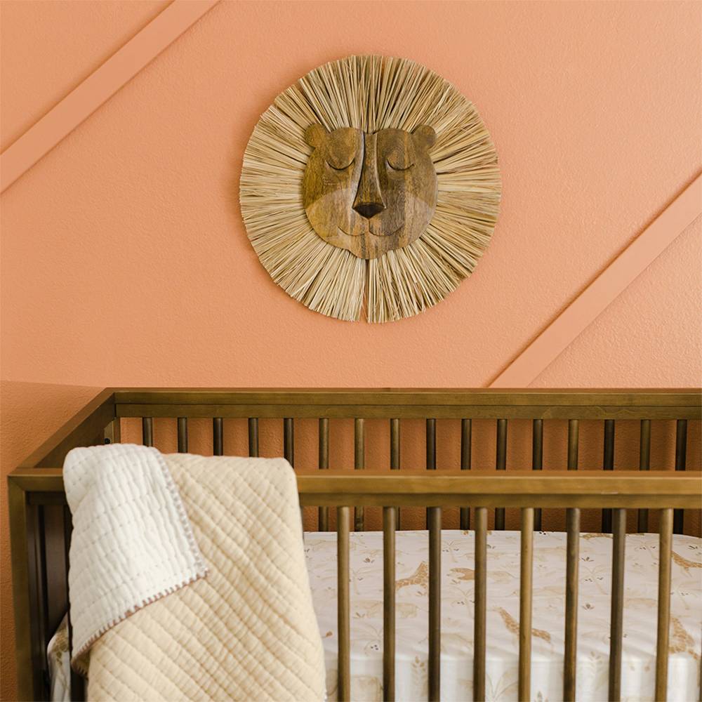 Wooden Lion Wall Decor - 1pc
