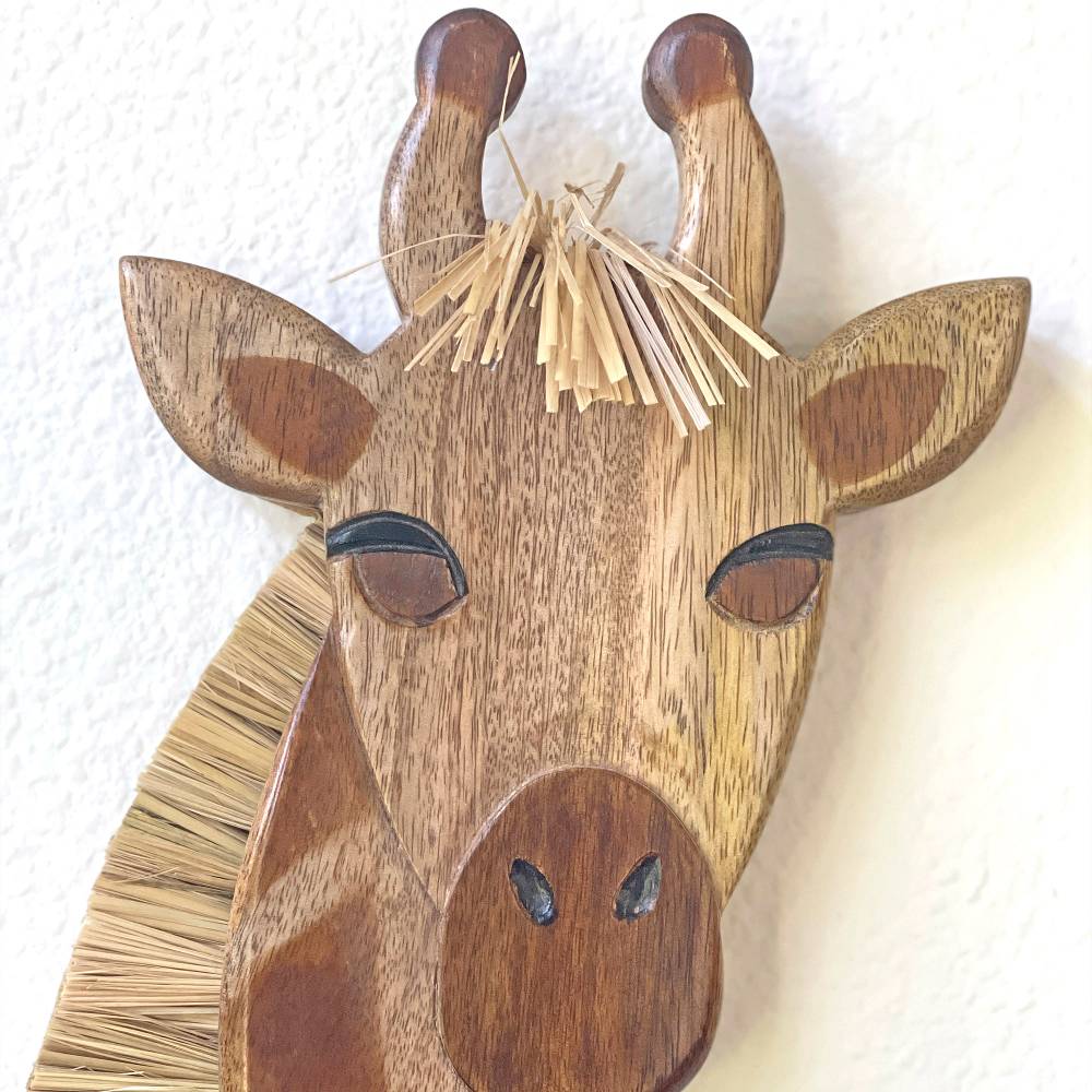 Wooden Giraffe Wall Decor - 1pc