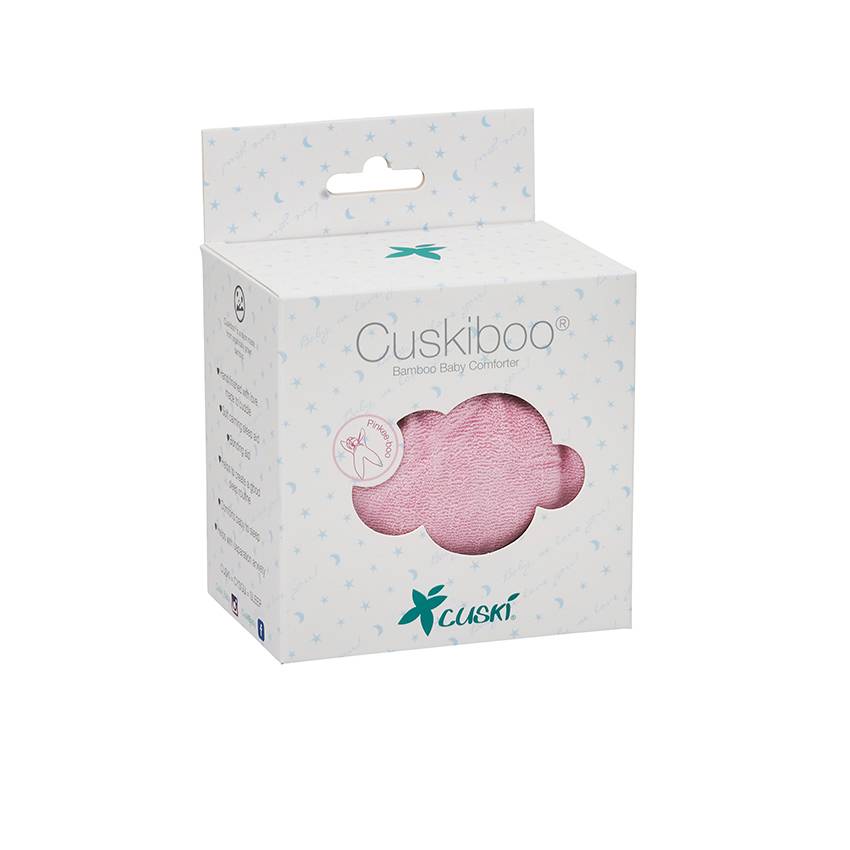 Pink Cuskiboo comforter in box