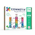 Connetix Bright Ball Run Pack box, containing 114 pieces of magnetic tiles and balls, shown on a clean white background.