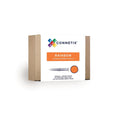 Connetix Rainbow 12 replacement balls in a brown cardboard box with a white label, shown on a plain white background.