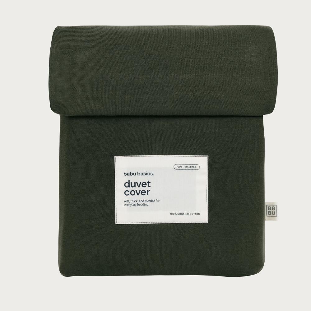 Cotton Cot Duvet Cover - Moss