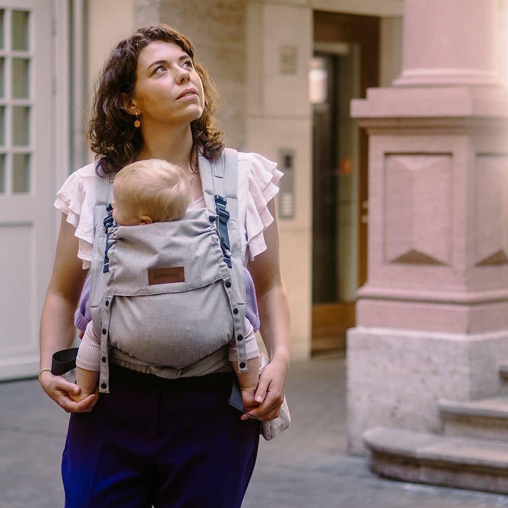 DidyFlow Half Buckle Baby Carrier - Silver