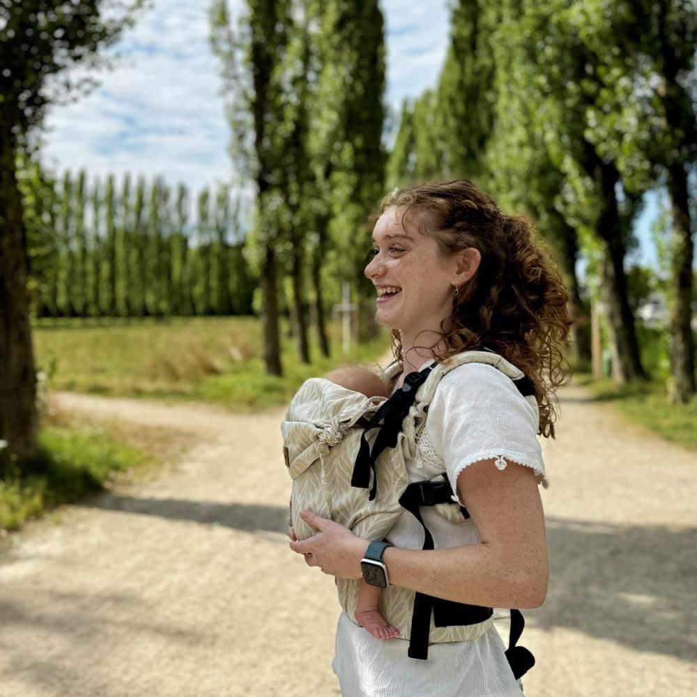 DidyFix Linen Baby Carrier - Trias Creme