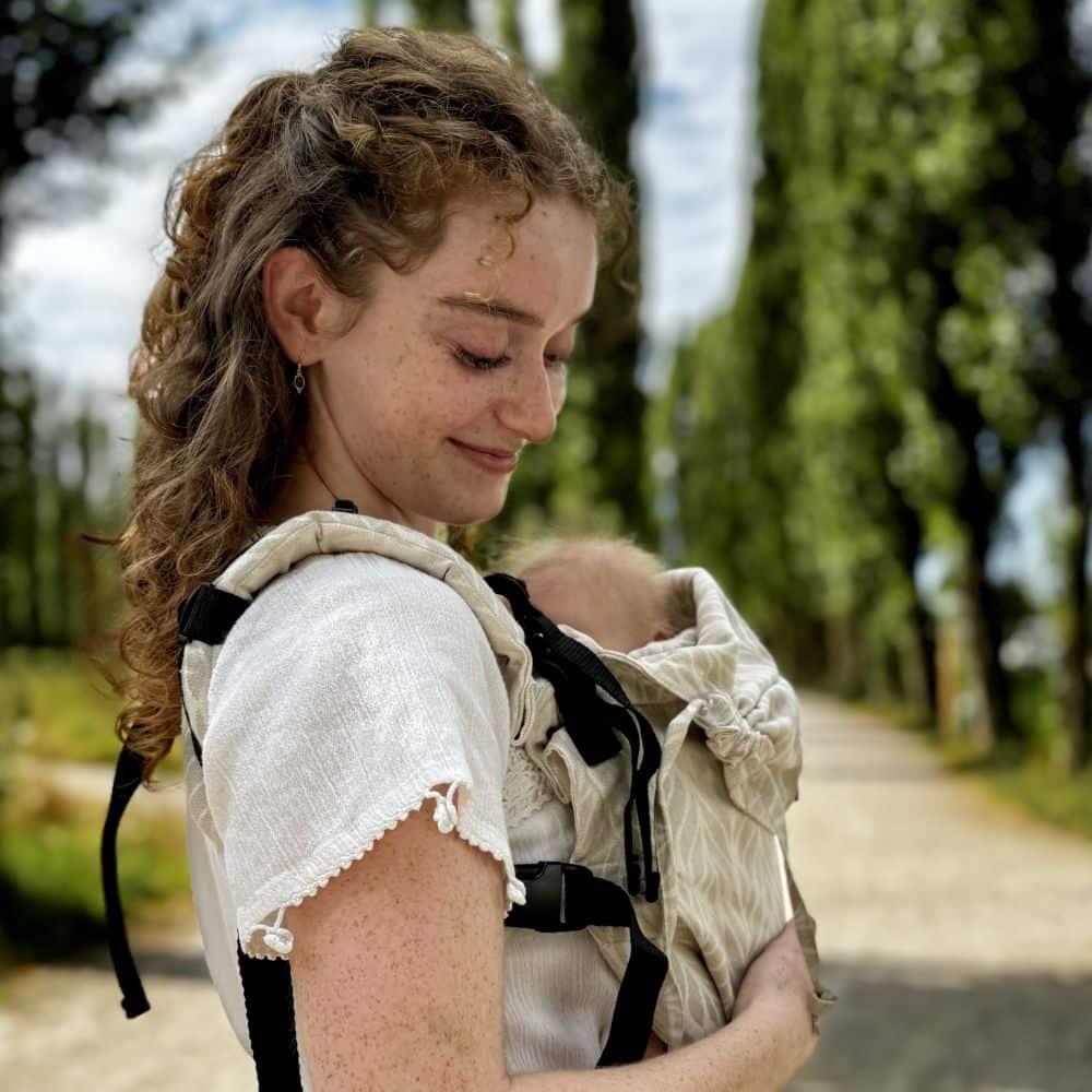 DidyFix Linen Baby Carrier - Trias Creme