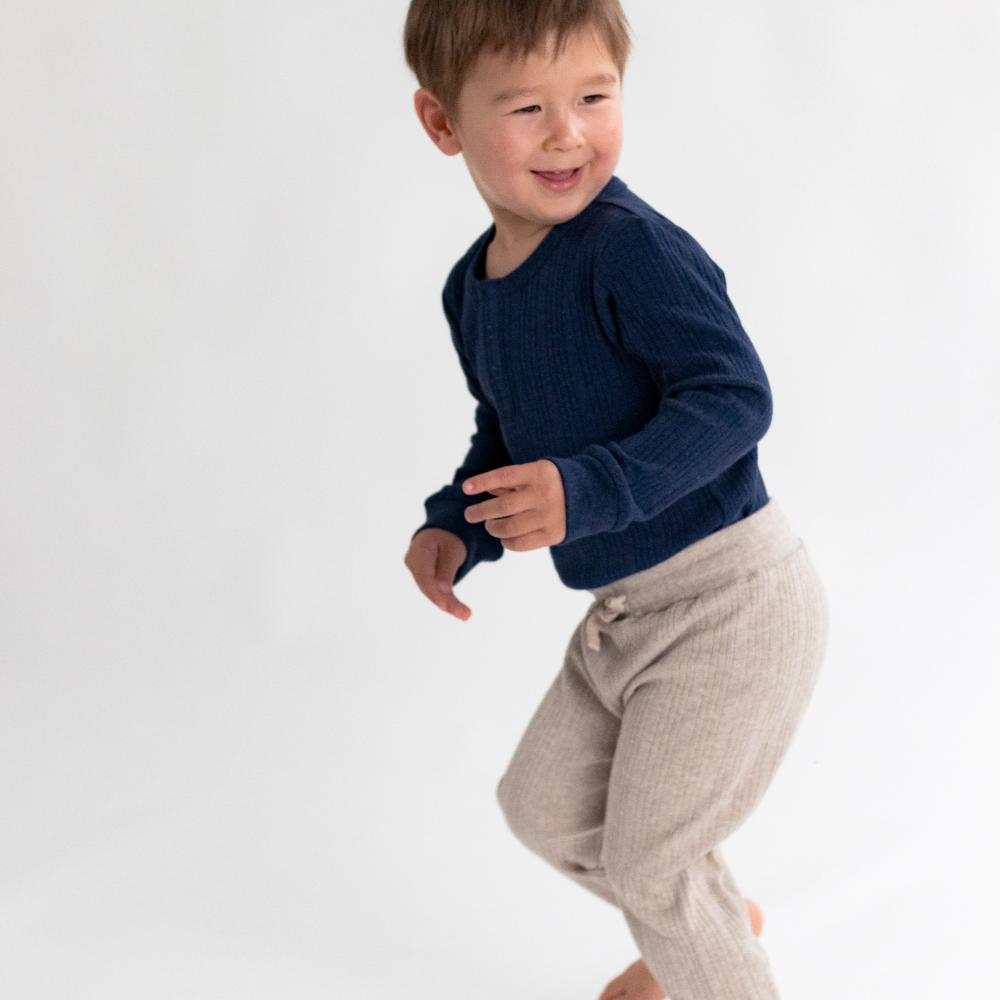 Merino Cotton Relaxed Pants - Dune Marl