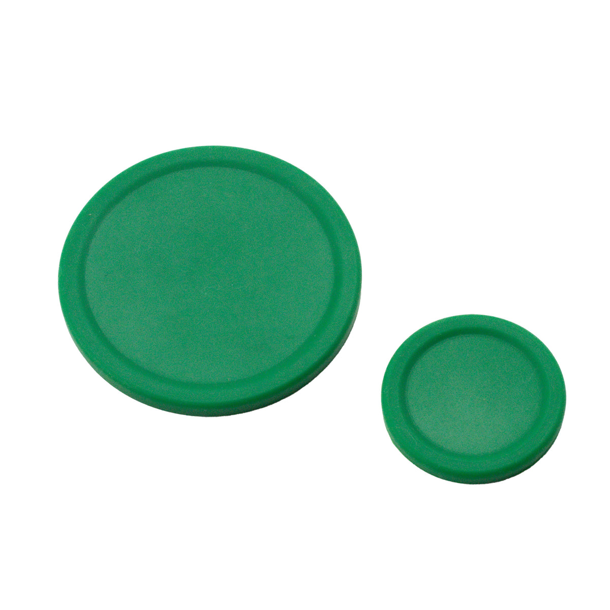 Silicone Dipper Lids in dark green on a white background
