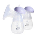 Two breast pumps with purple tops on a white background, branded 'the sleep store'.