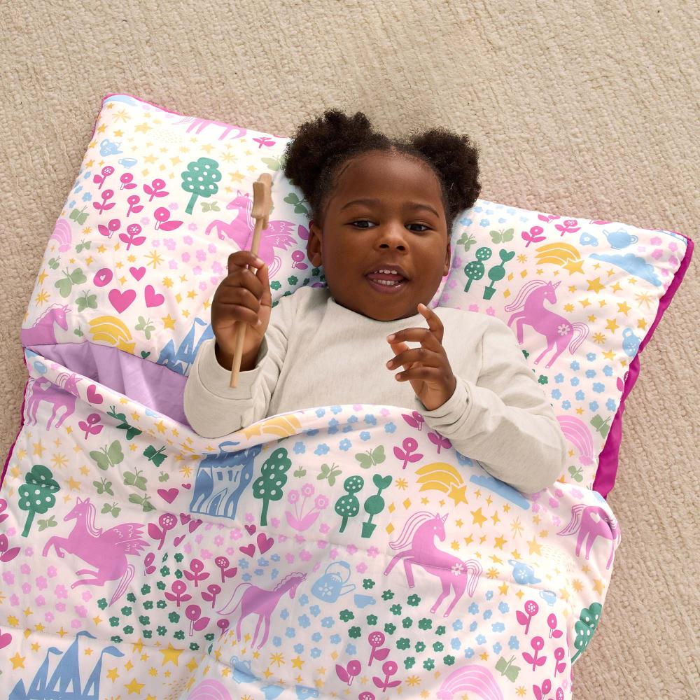 DreamRoll All-in-One Sleep Mat & Portable Bed - Unicorn Dreams