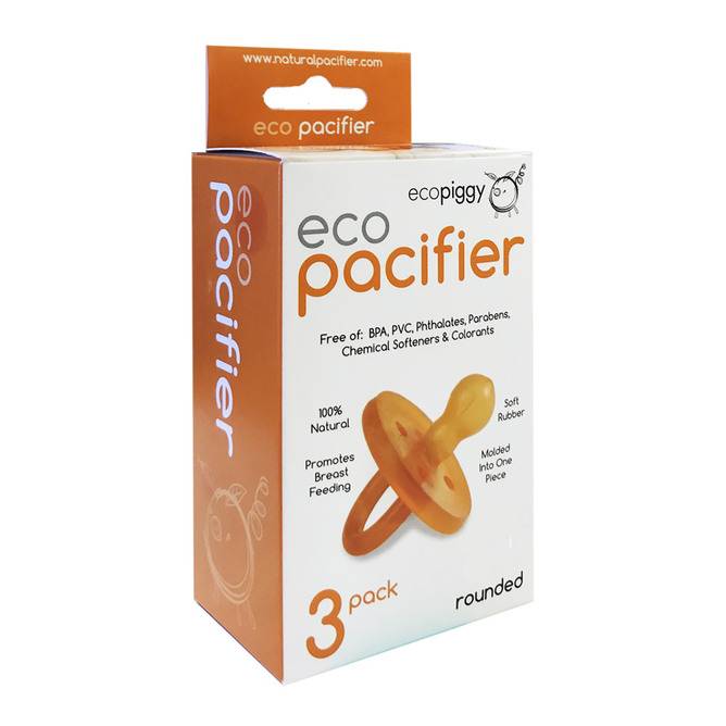 ecoPacifier Dummy - Rounded - 3pk - Natural