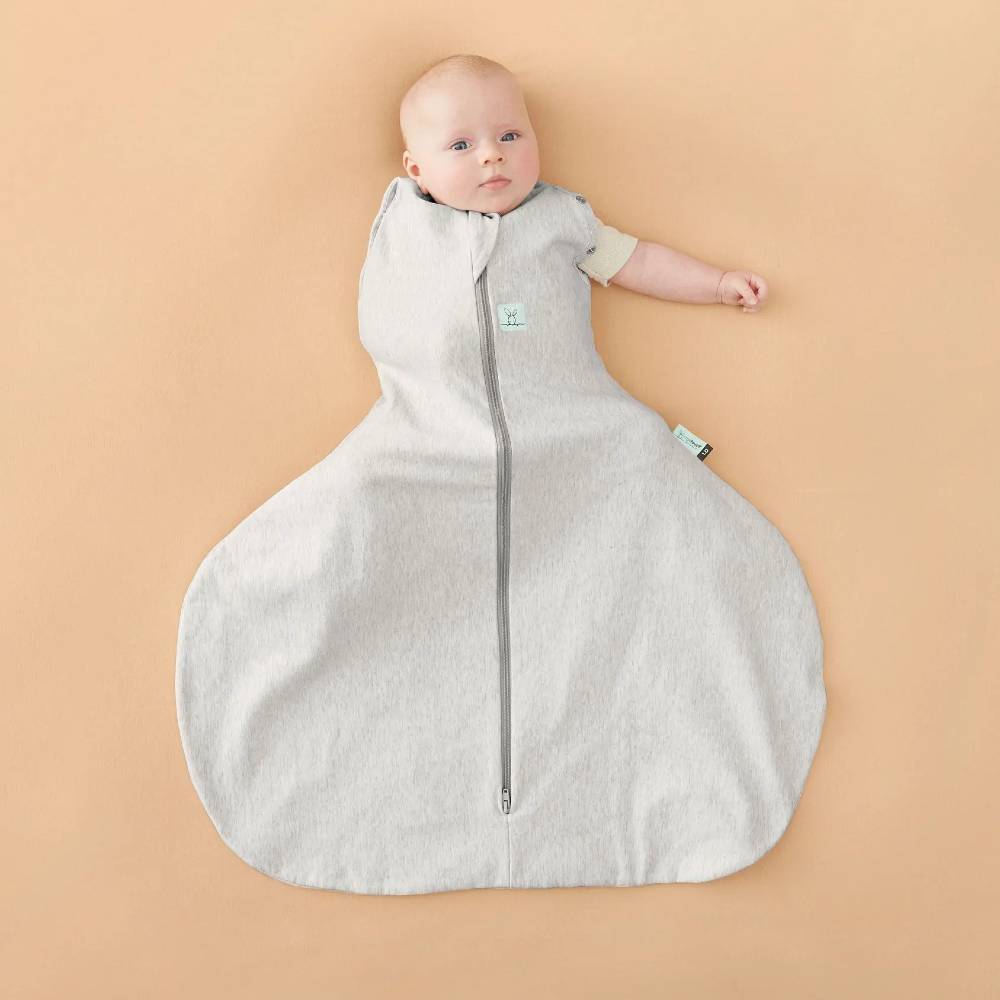 0.2 tog Organic Hip Harness Cocoon Swaddle Bag - Grey Marle