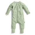 Willow green baby onesie on a white background