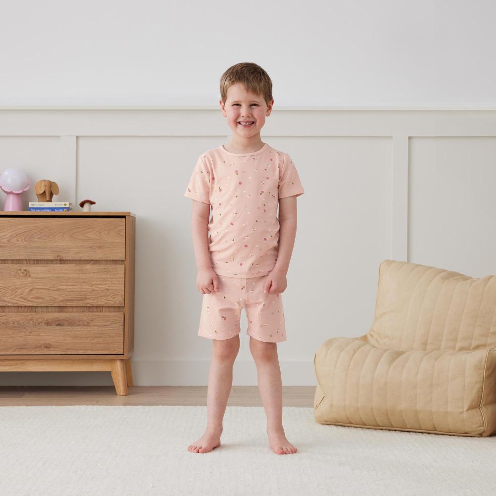 0.2 tog Cotton Short Sleeve Pyjamas - Daisies
