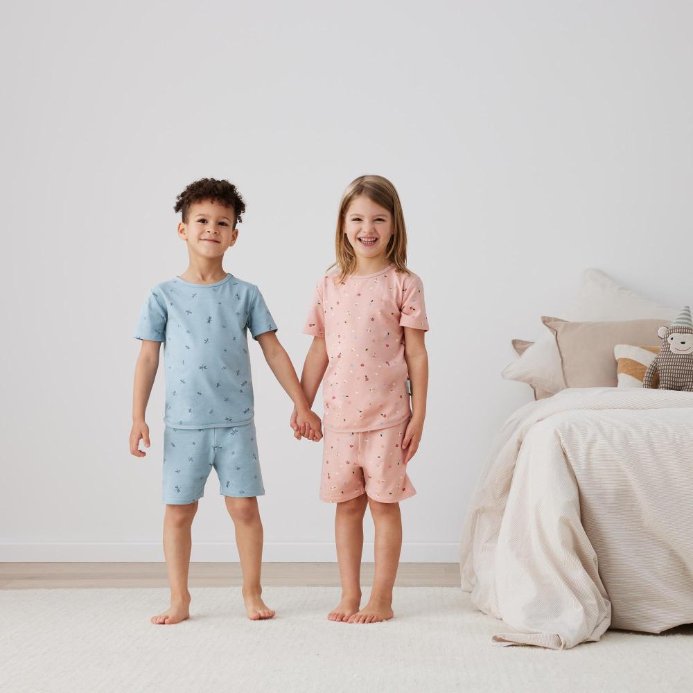 0.2 tog Cotton Short Sleeve Pyjamas - Daisies