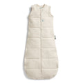 Beige baby sleeping bag on a white background