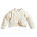 beige cardigan like arm warmers on a white background