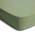 Fitted Sheet - Moss on a mattress on a white background