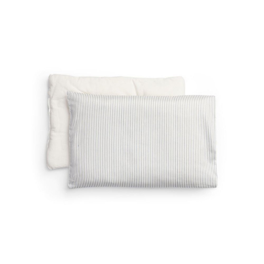 Toddler Pillow With Case - Midnight Stripe on a white background