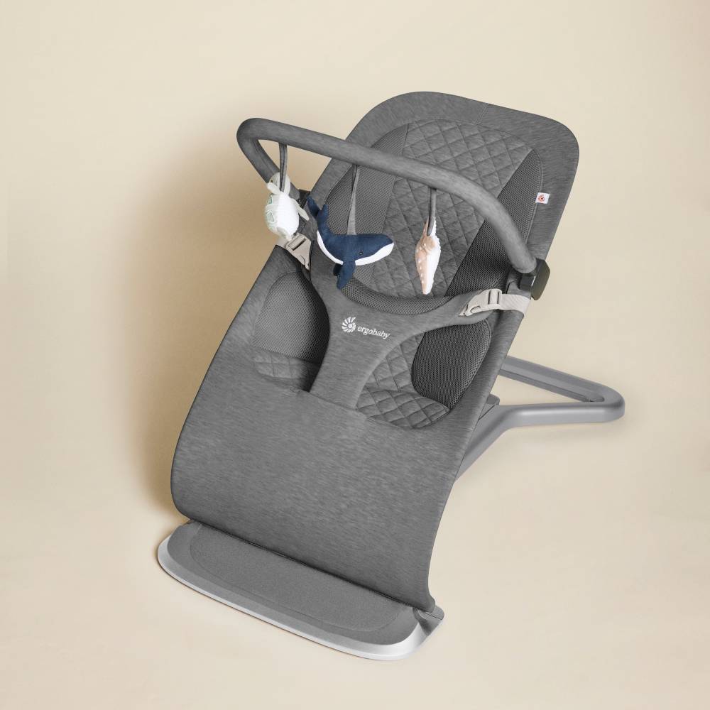 Baby Bouncer Toy Bar - Ocean Wonders - Charcoal Grey