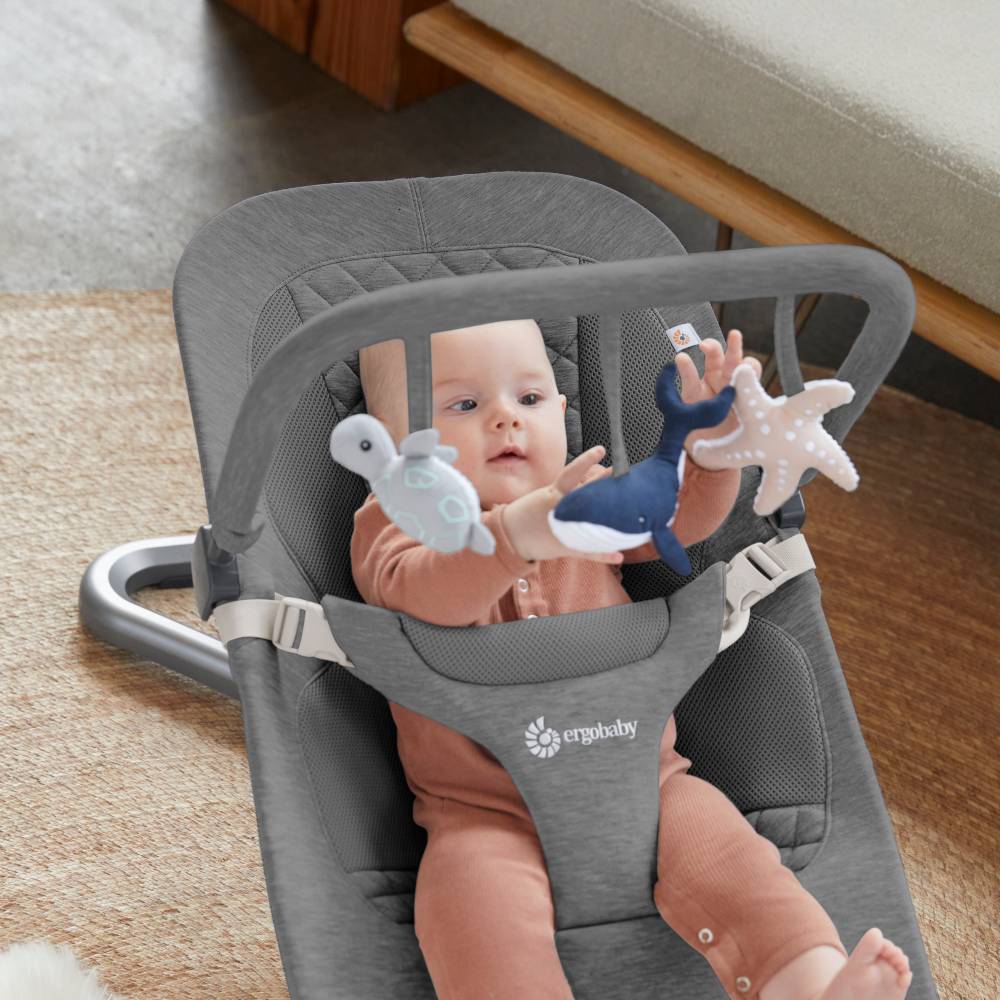 Baby Bouncer Toy Bar - Ocean Wonders - Charcoal Grey
