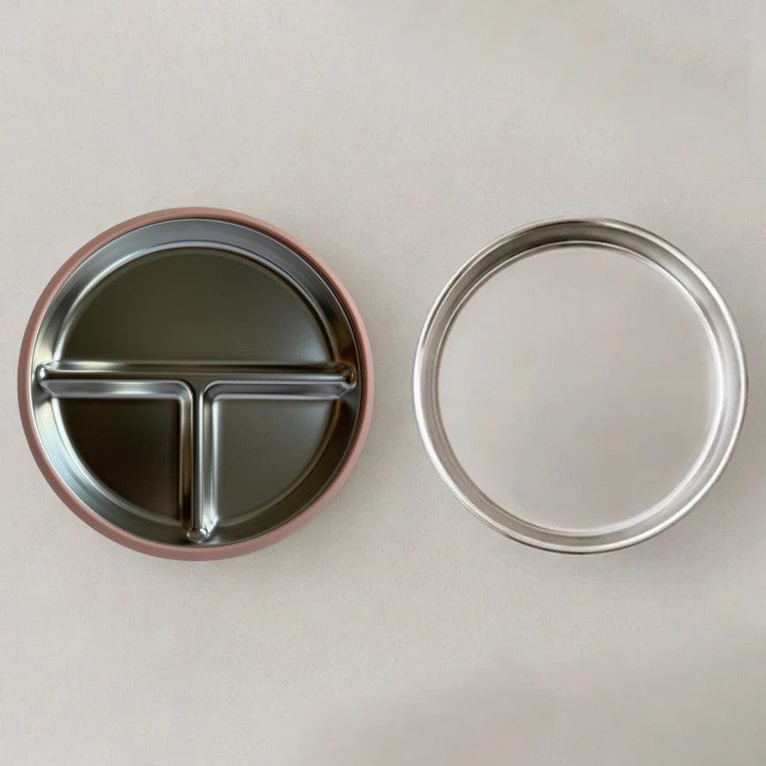 Stainless Steel Grip Ease Duo Baby Plate Set - Posey