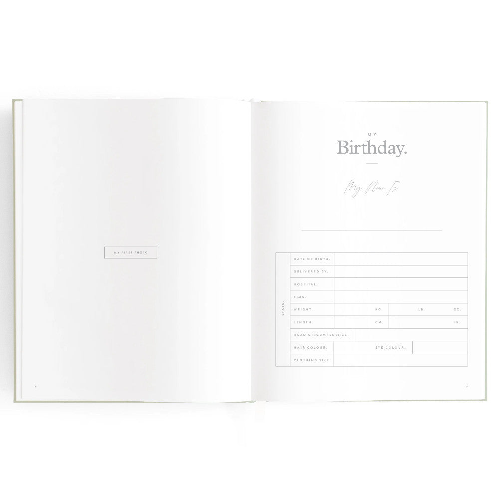 Fox & Fallow Baby Book - Sage Stripe