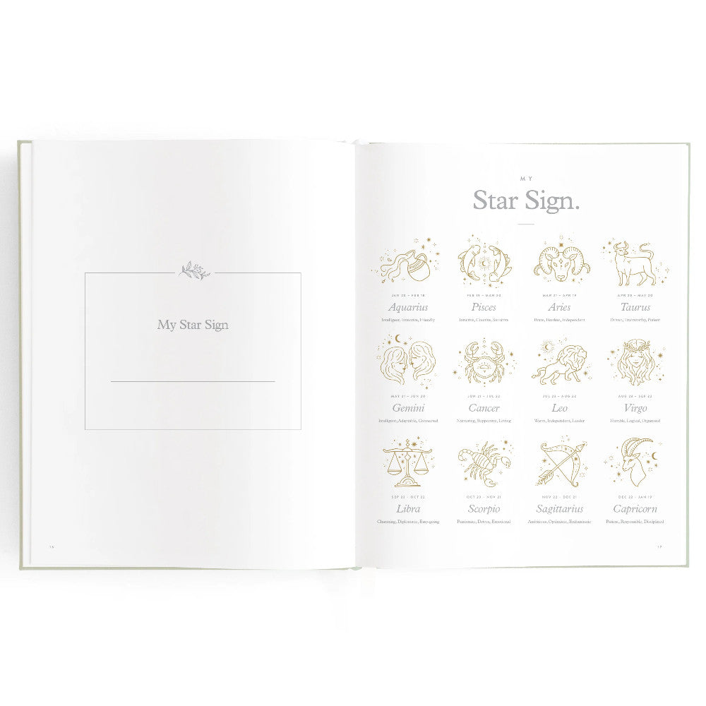 Fox & Fallow Baby Book - Sage Stripe