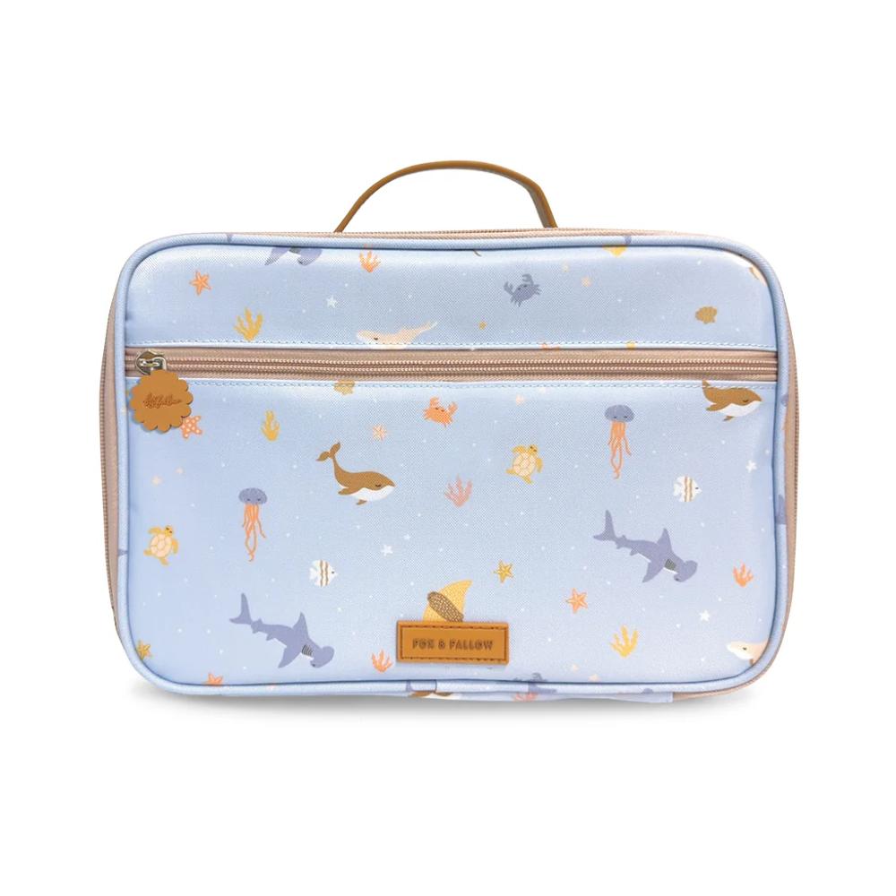 Insulated Lunch Bag - Ocean Creatures Sky