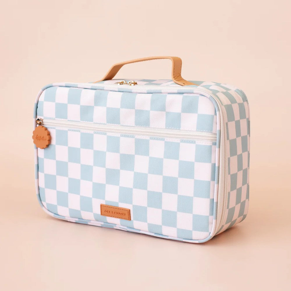 Insulated Lunch Bag - Sage Check