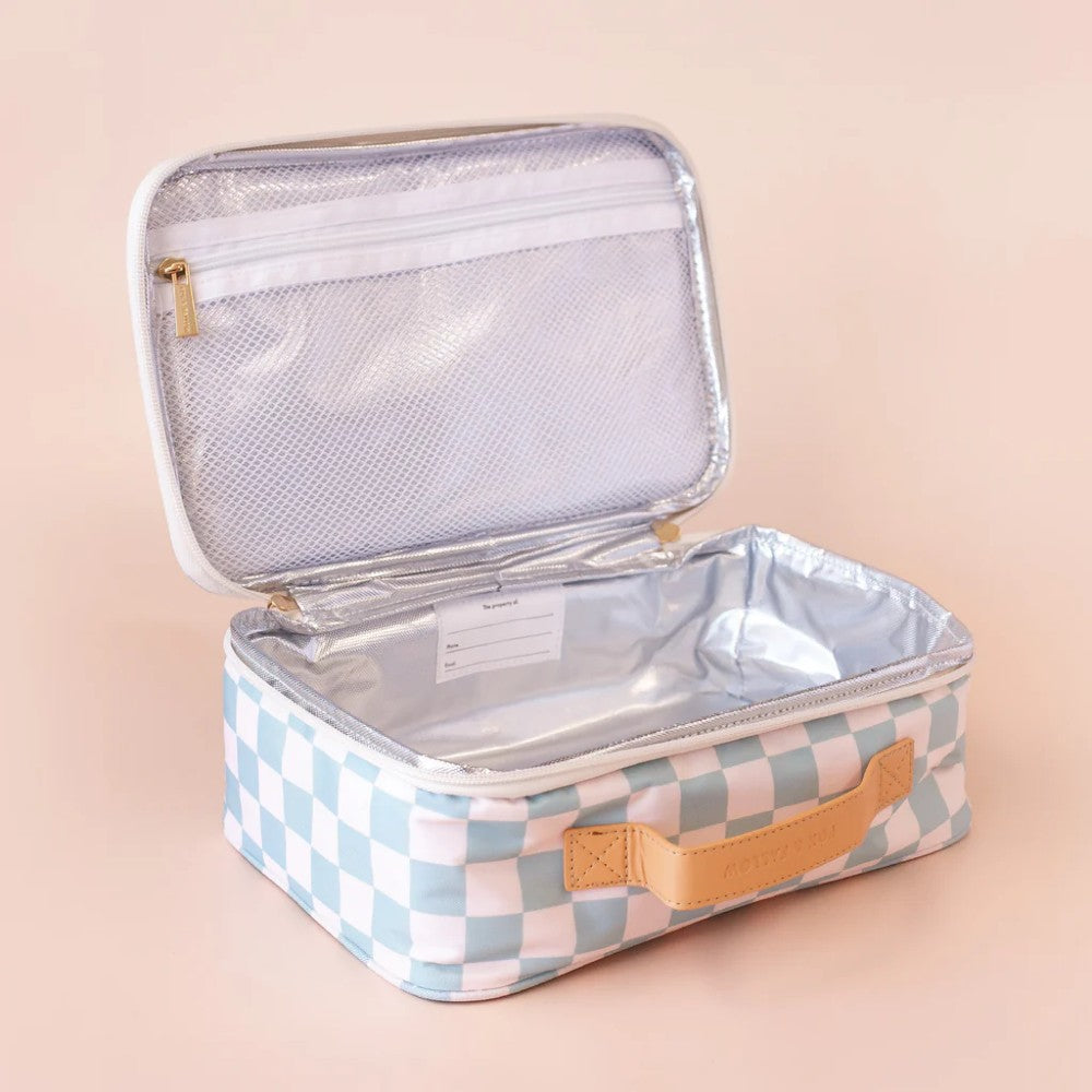 Insulated Lunch Bag - Sage Check
