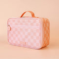 Insulated Lunch Bag - Peach Check