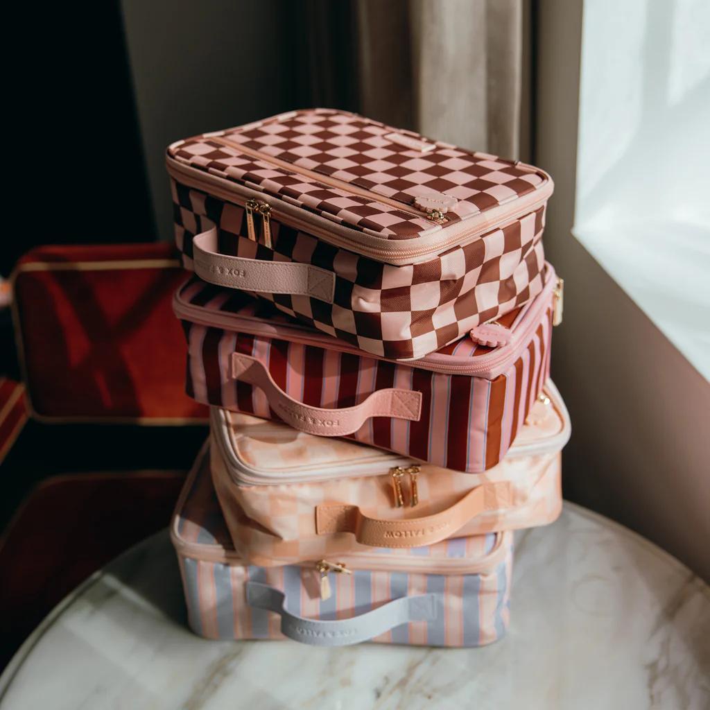 Insulated Lunch Bag - Cherry Check