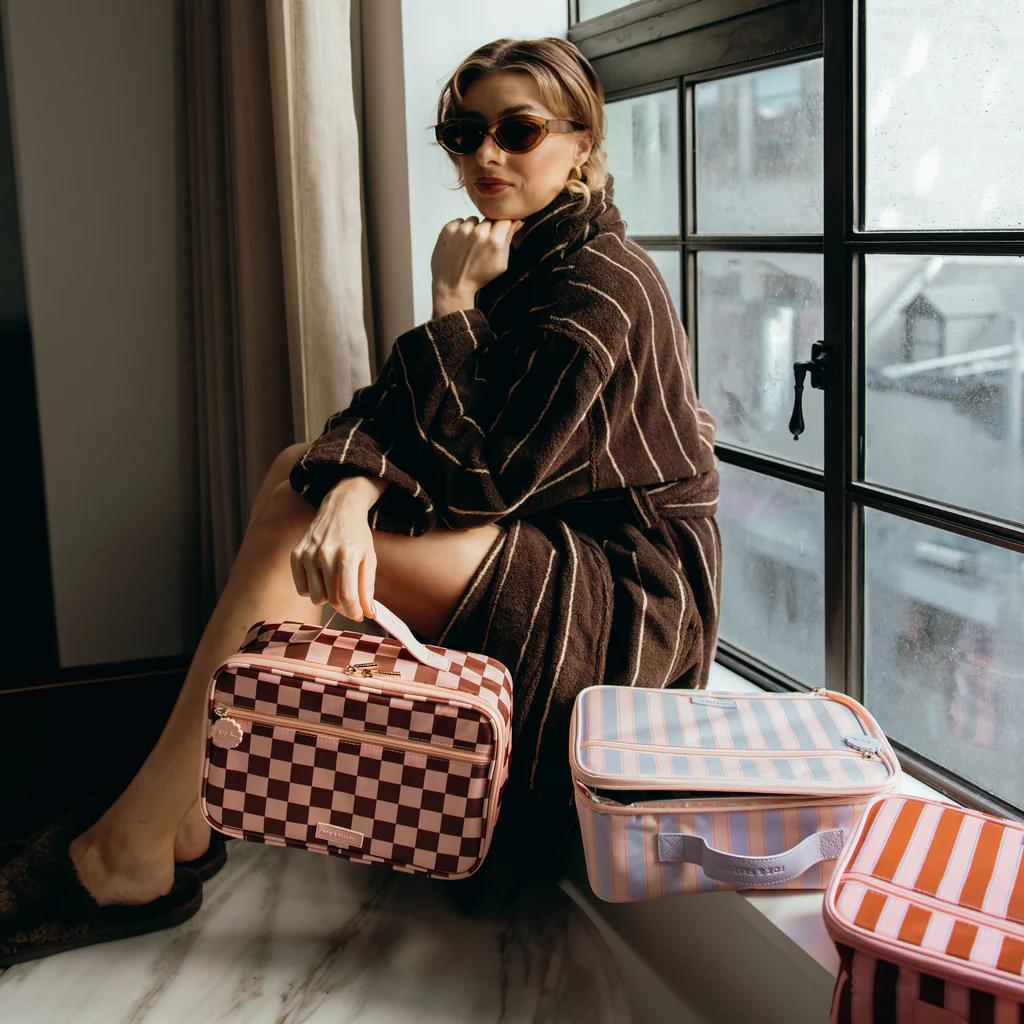 Insulated Lunch Bag - Cherry Check
