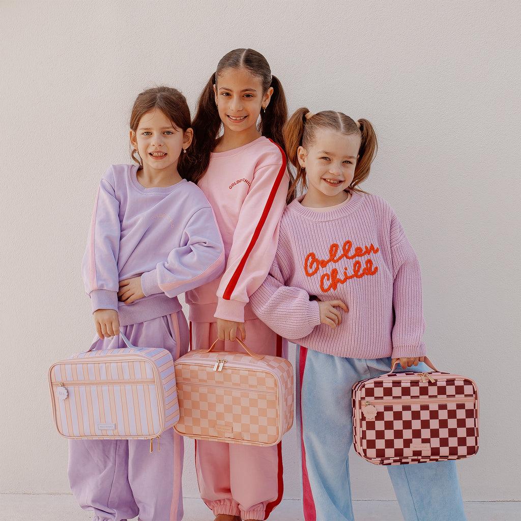 Insulated Lunch Bag - Cherry Check
