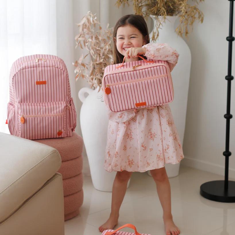 Insulated Lunch Bag - Strawberry Stripe