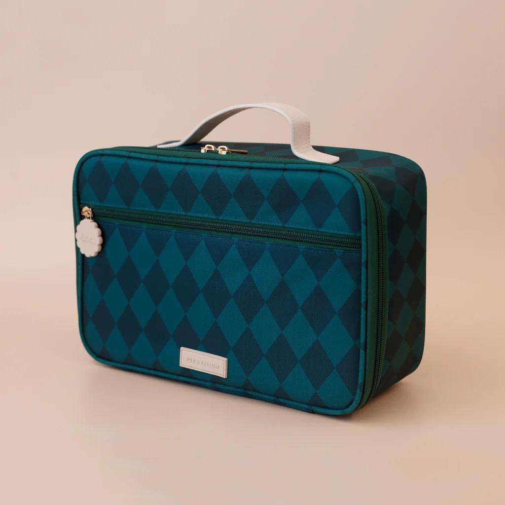 Insulated Lunch Bag - Forest Diamonds