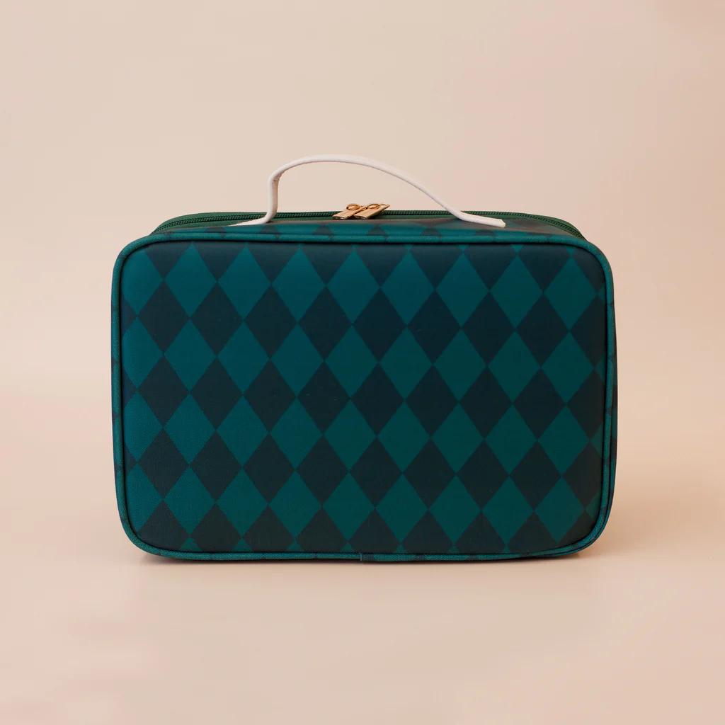 Insulated Lunch Bag - Forest Diamonds