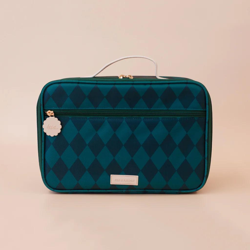 Insulated Lunch Bag - Forest Diamonds