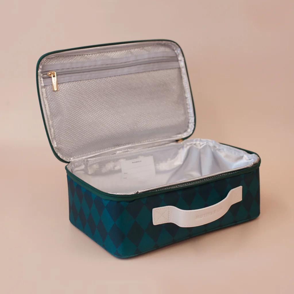 Insulated Lunch Bag - Forest Diamonds