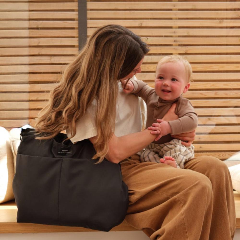 Sigrid Eco Nappy Bag Tote - Black