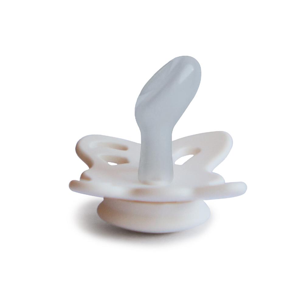 Anatomical Butterfly Silicone Dummy 2pk - Cream