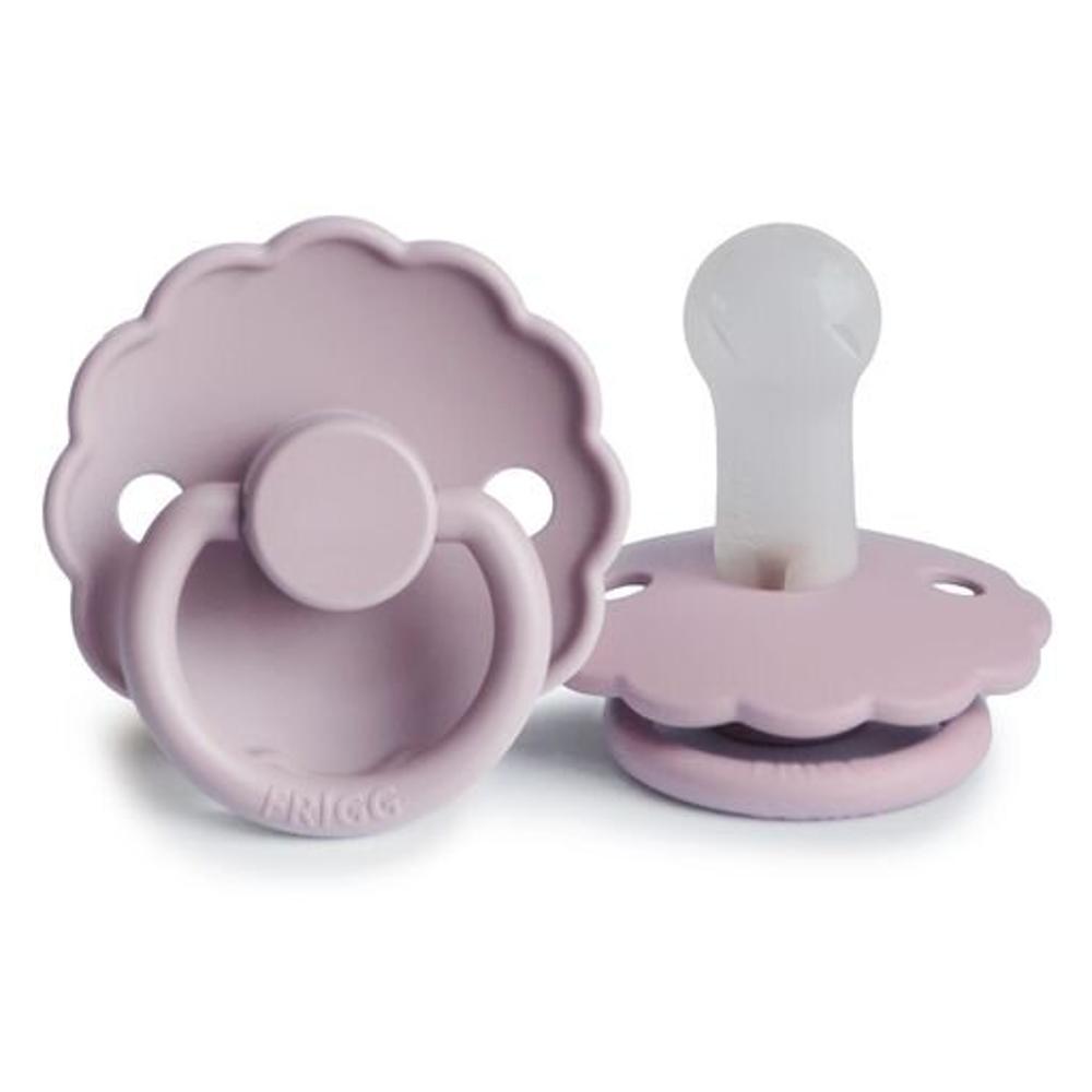 Daisy Silicone Dummy 2pk - Soft Lilac
