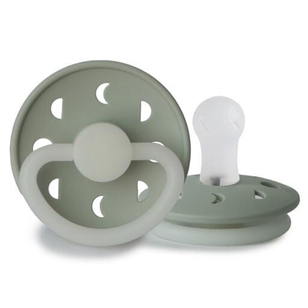 Moon Phase Silicone Night Dummy - Sage