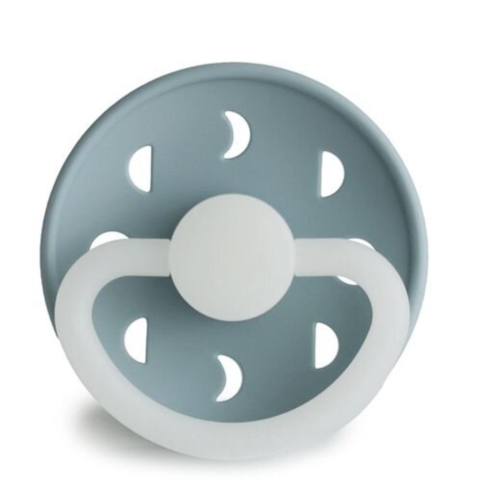 Moon Phase Silicone Night Dummy - Stone Blue