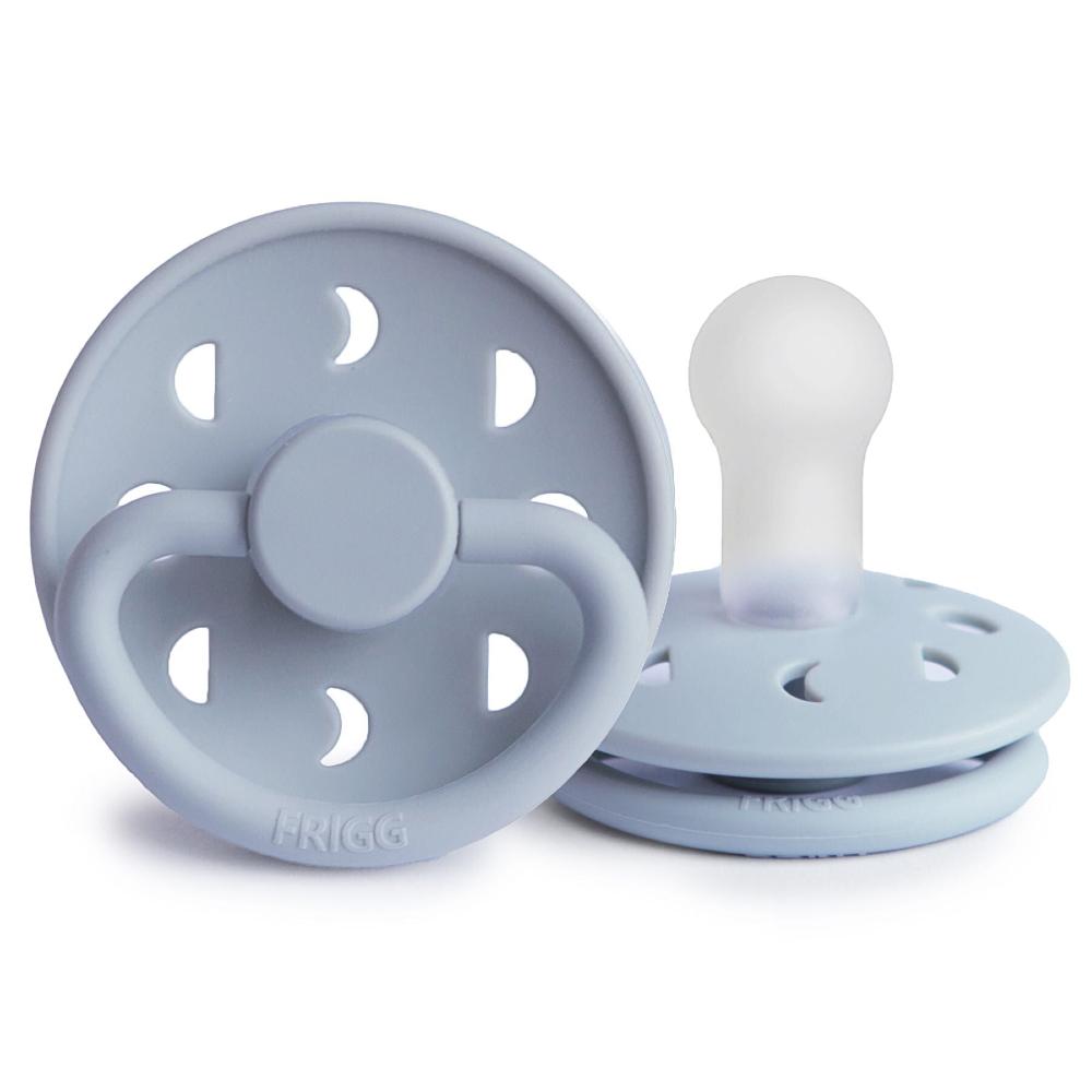 Moon Phase Silicone Dummy 2pk - Powder Blue