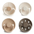 Round Silicone Dummy 4pk - Crystal Sparkle