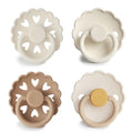 Round Silicone Dummy 4pk - Snowflake Dream