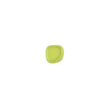 A small, square-shaped lime green container cap with rounded corners, shown against a solid white background.