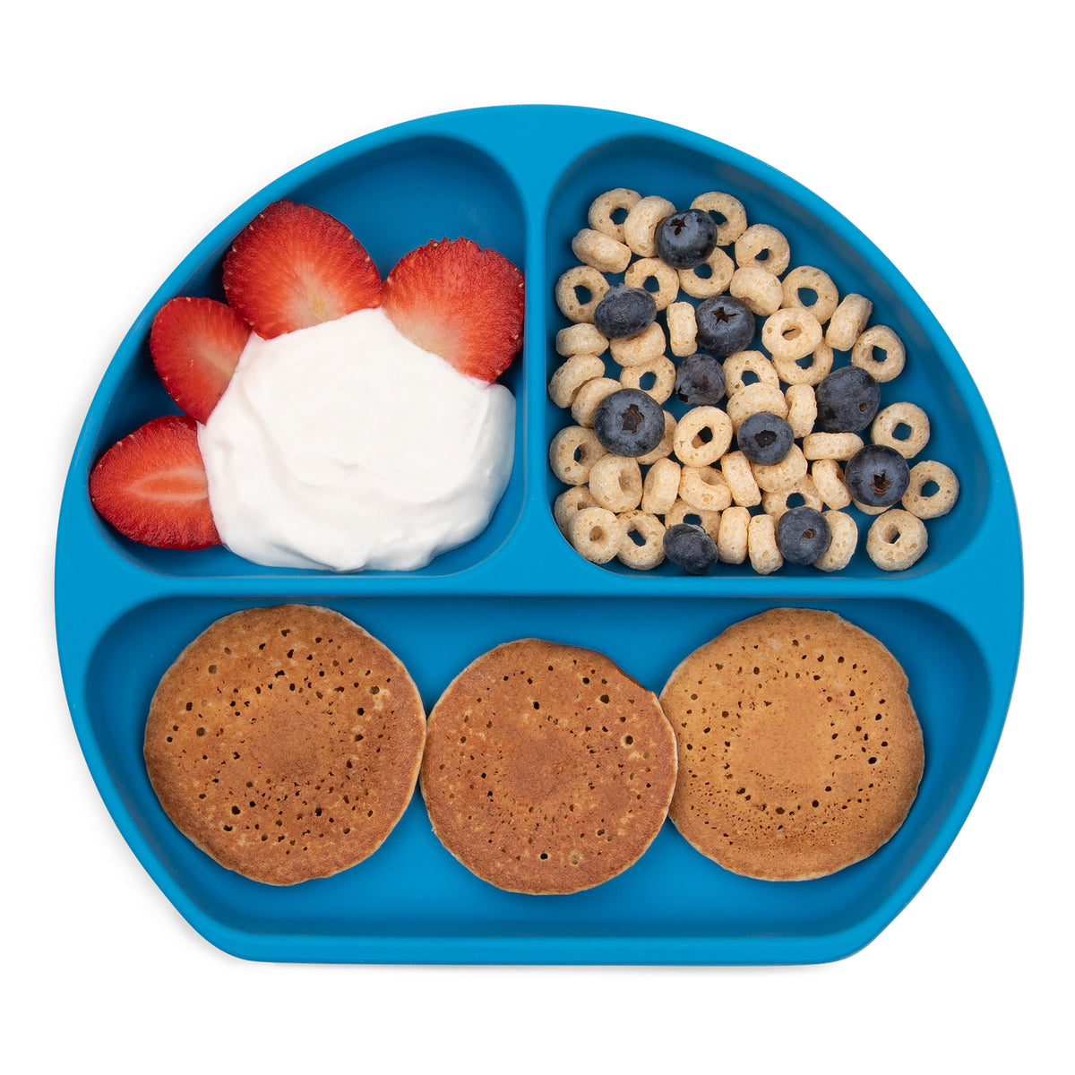 Bumkins, Silicone Grip Dish, Dark Blue